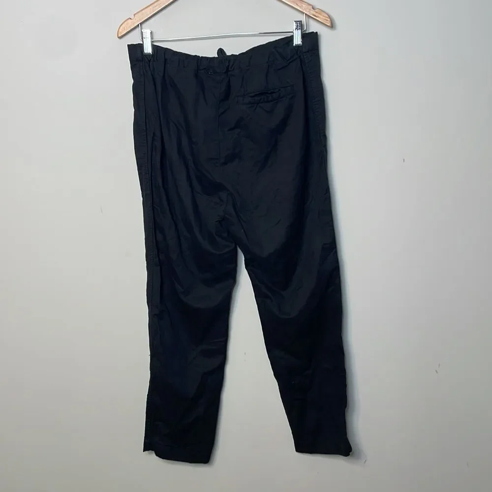 Wilfred Free Tie Waist Linen Blend Black Pants Small